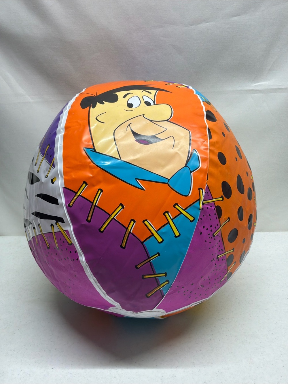 The Flintstones Beach Ball 1986 Vintage Hanna-Barbera The Wet Set By Intex Used